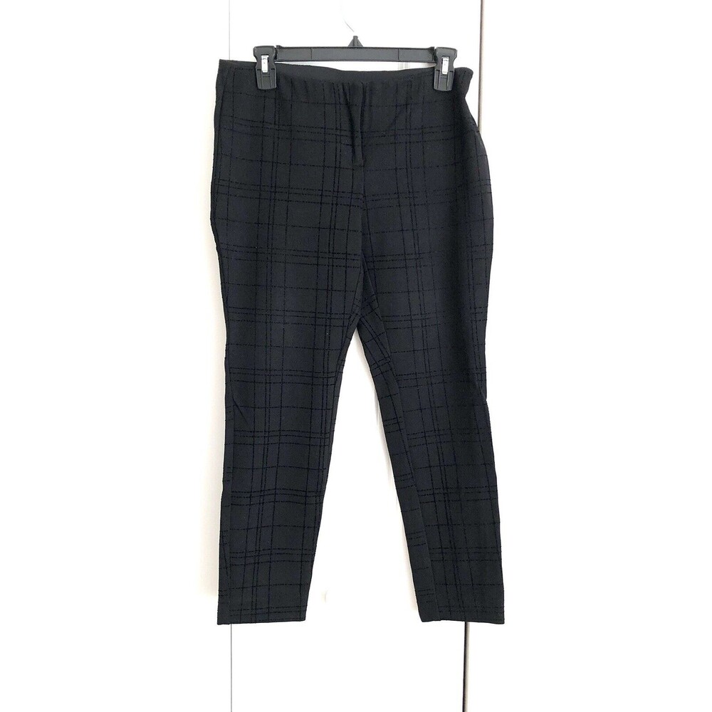 ALFANI WOMENS DRESS PANTS BLACK SKINNY ELEASTIC WAIST SIZE 8 PETITE %%%